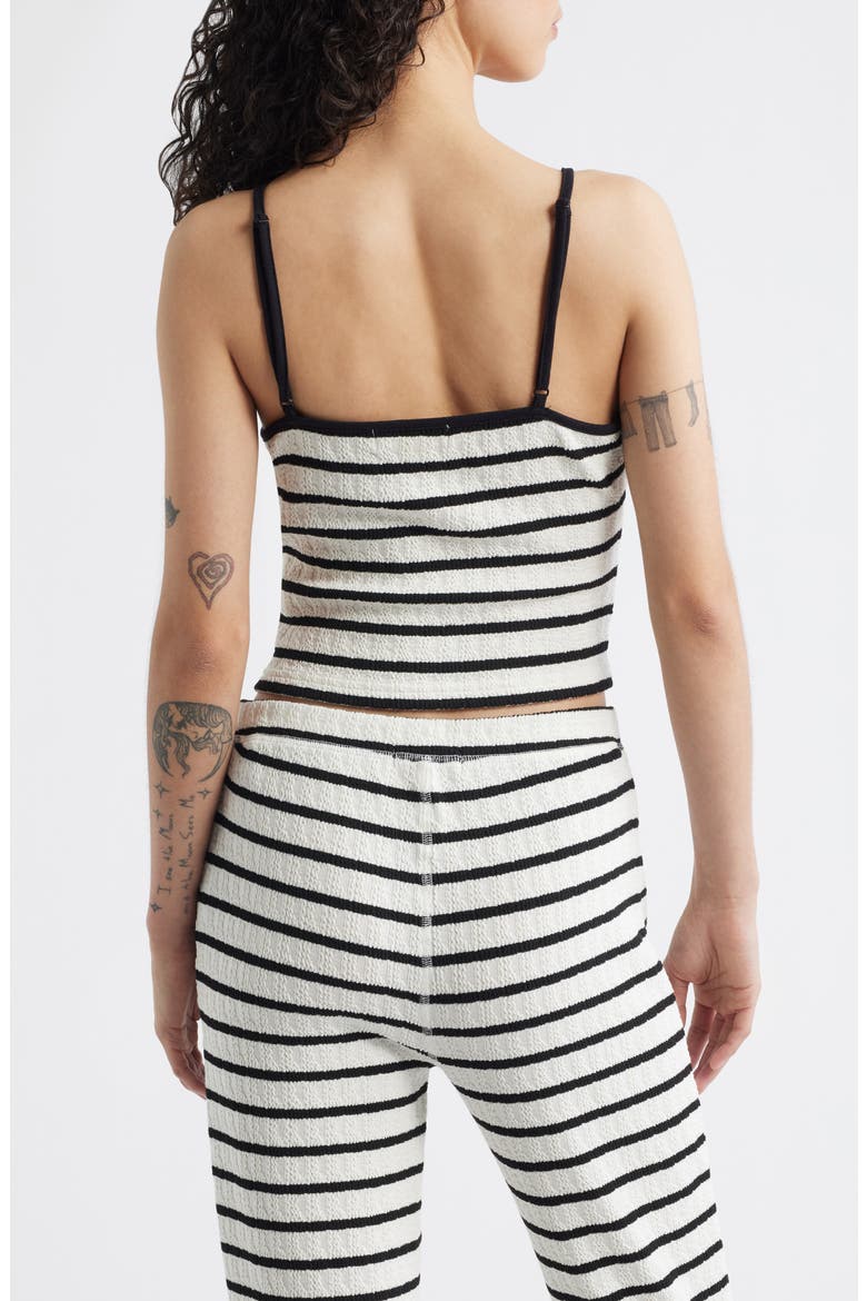 Bobby Stripe Cotton Blend Camisole, Alternate, color, BLACK/ WHITE