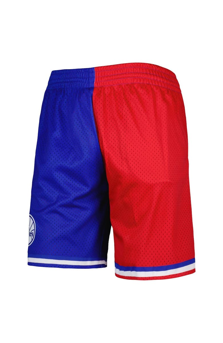Mitchell & Ness Men's Mitchell & Ness Royal/Red Philadelphia 76ers Hardwood Classics 1982 Split Swingman Shorts, Alternate, color, Royal