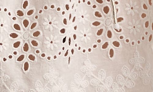 LUCKY BRAND LUCKY BRAND EYELET EMBROIDERED COTTON TANK 