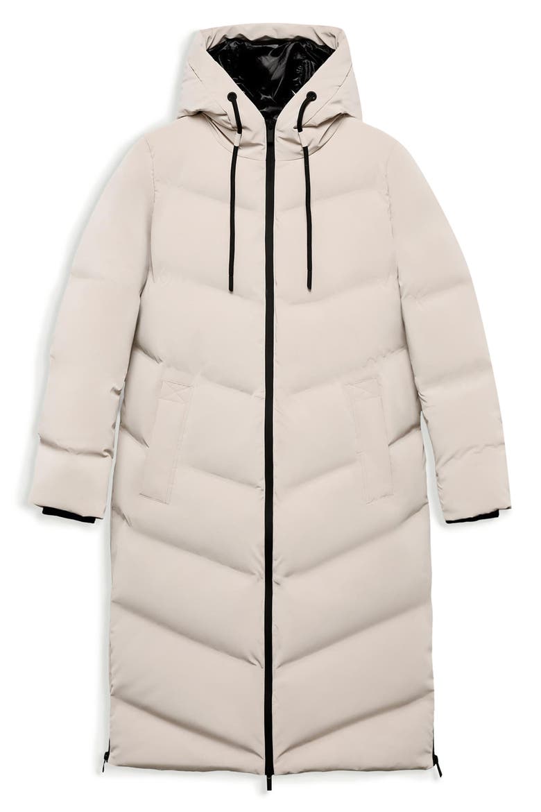 Avril Hooded Puffer Coat, Alternate, color, IVORY