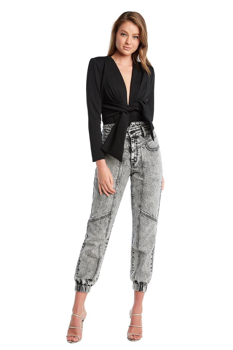 Acid Wash Splice Jeans, Alternate, color, DARK ACID