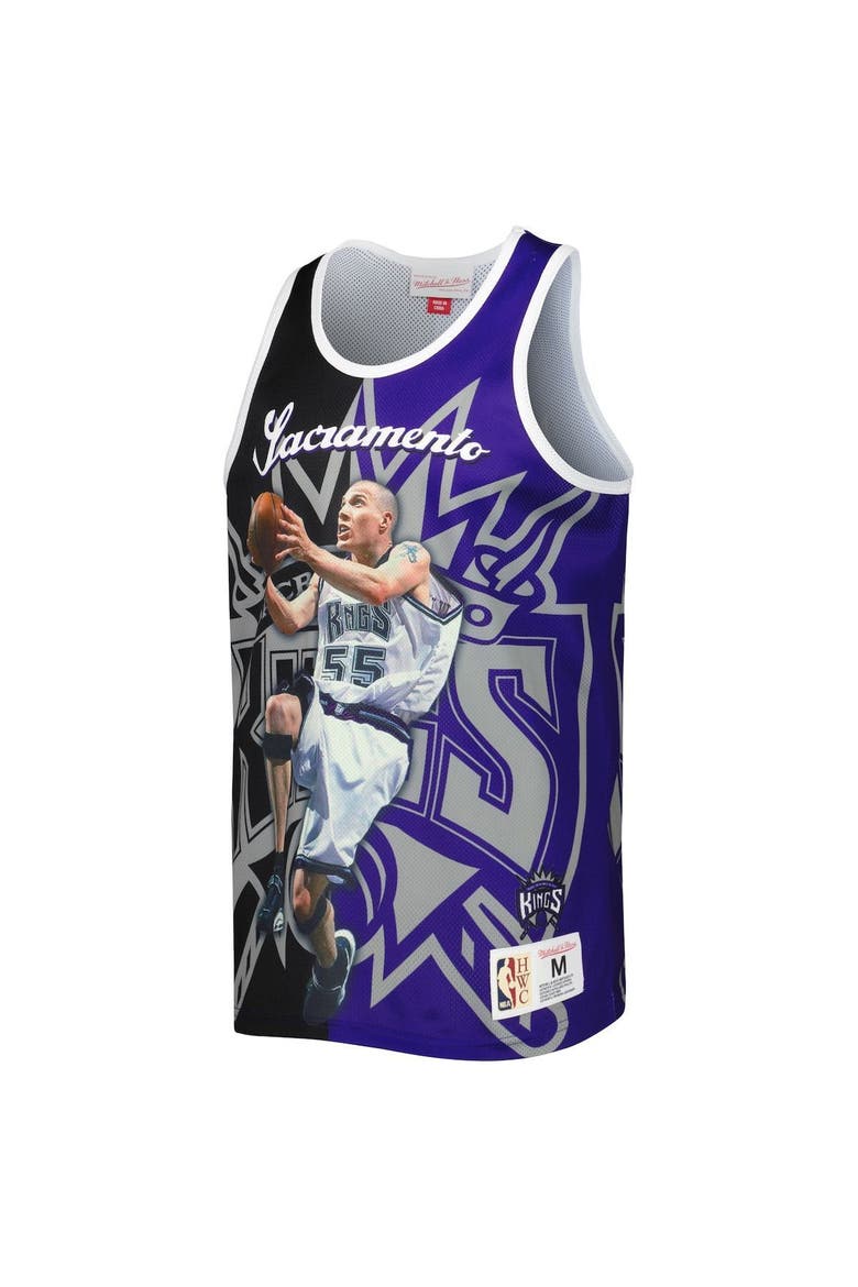 Men's Mitchell & Ness Jason Williams Black/Purple Sacramento Kings Sublimated Player Tank Top, Alternate, color, Black