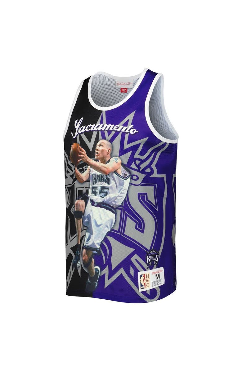 Mitchell & Ness Men's Mitchell & Ness Jason Williams Black/Purple Sacramento Kings Sublimated Player Tank Top, Alternate, color,