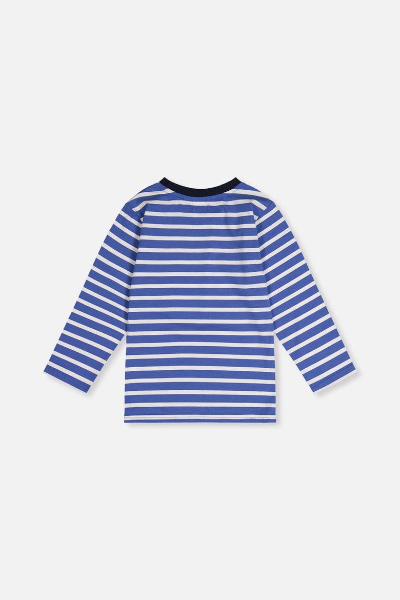 Long Sleeve Stripe Smiley Graphic T-Shirt, Alternate, color, Blue and White Stripes