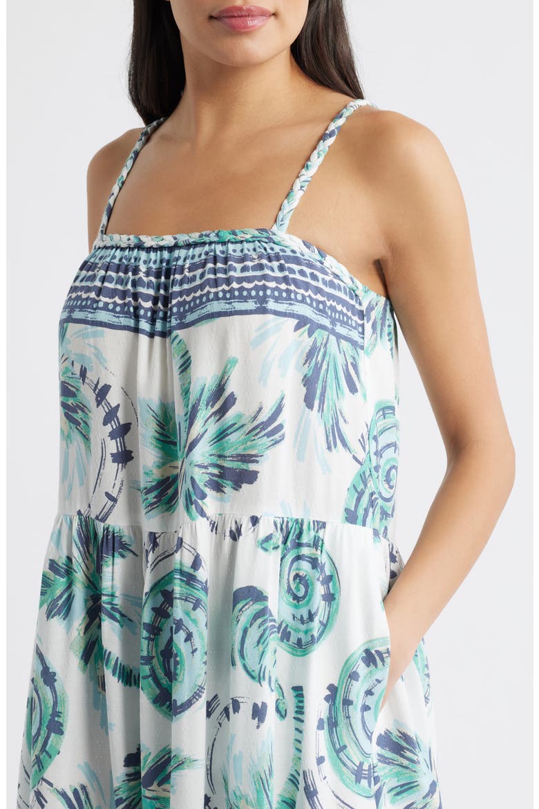 Tropical Print Maxi Dress, Alternate, color, CREAM