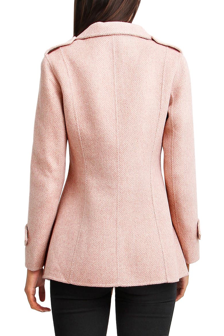 Bad Girl Wool Blend Moto Coat, Alternate, color, BLUSH