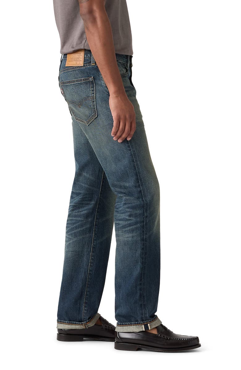 Levi's 505<sup>™</sup> Relaxed Straight Leg Selvedge Jeans, Alternate, color, Greatest Story Selvedge
