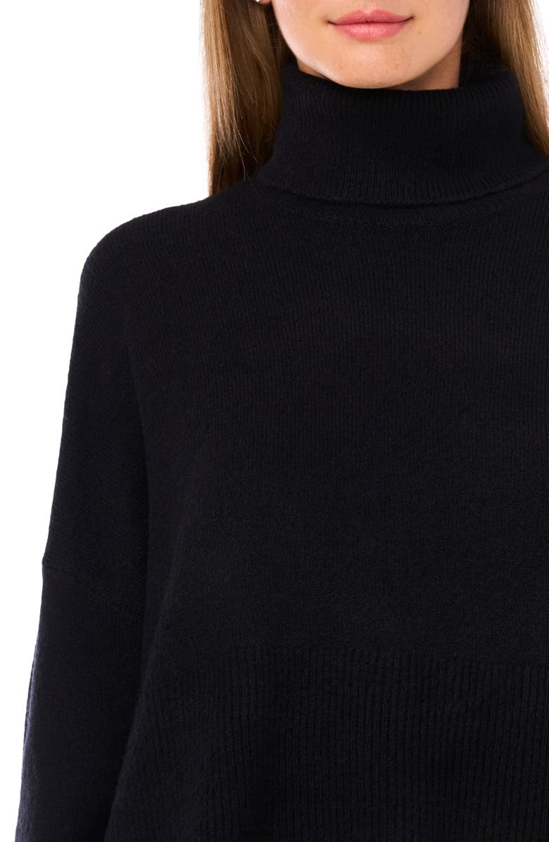 Parker Turtleneck Crop Sweater, Alternate, color, Rich Black