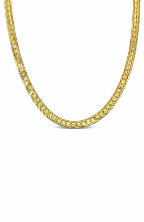 DELMAR Fancy Herringbone Chain Necklace