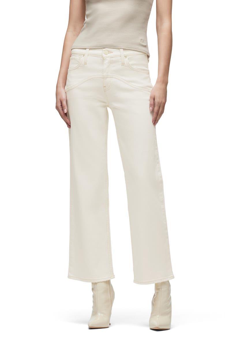 Hudson Jeans Rosie High Waist Ankle Wide Leg Jeans, Main, color, Ecru