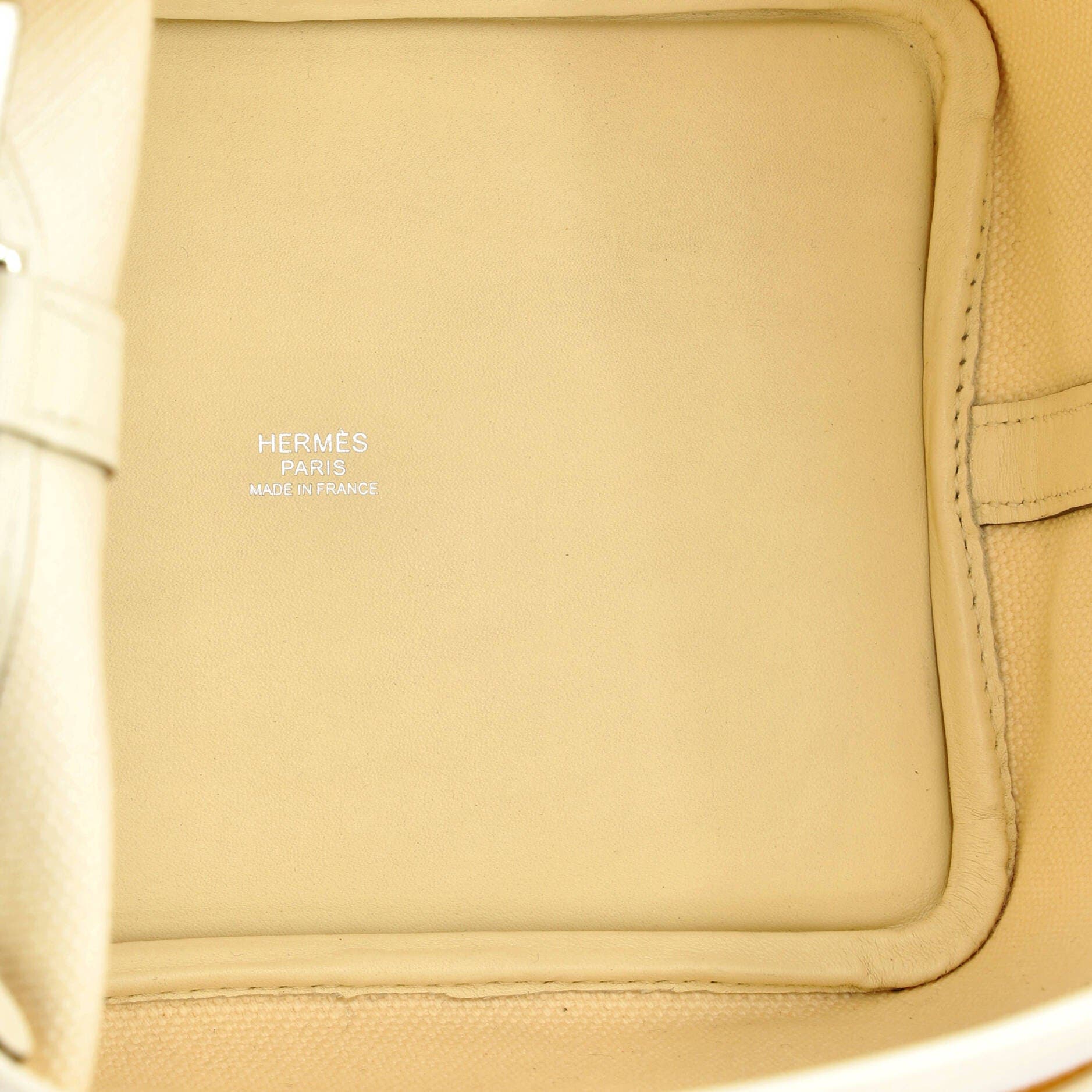 Pre-Owned Hermes Cargo Picotin Lock Bag Canvas and Swift PM, Alternate, color, Nata