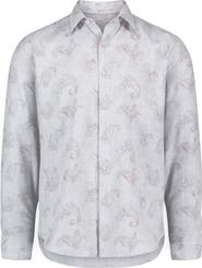 Robert Graham Knox Paisley Herringbone Cotton Button-Up Shirt