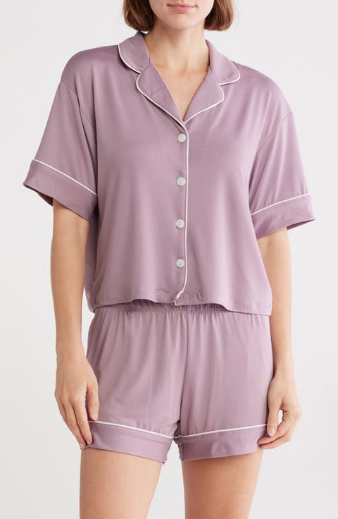 Kine Brushed Jersey Top & Shorts Pajamas