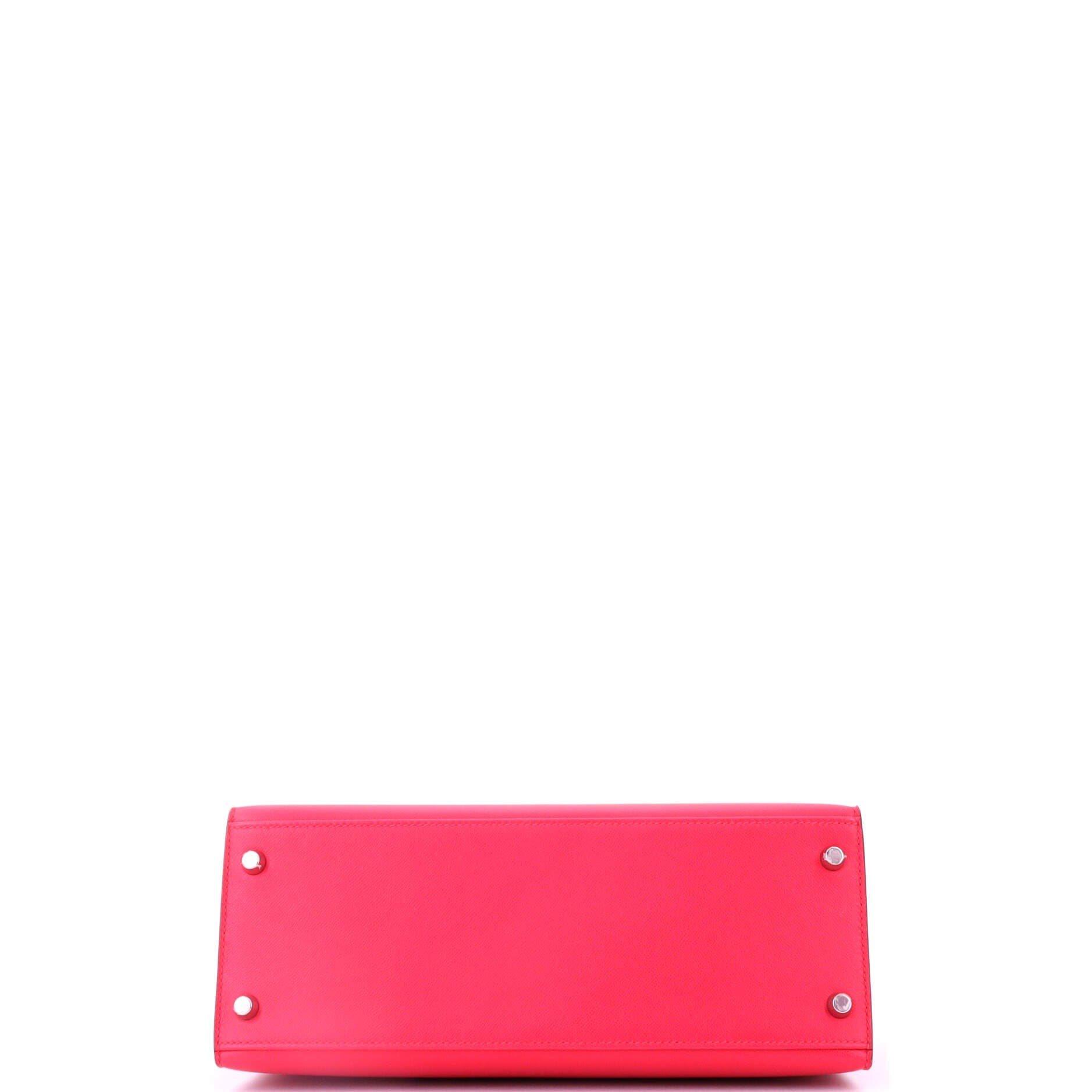 Pre-Owned Hermes Kelly Handbag Pink Madame with Palladium Hardware 28, Alternate, color, 