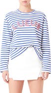 Endless Rose Lueur Stripe Long Sleeve Knit Top