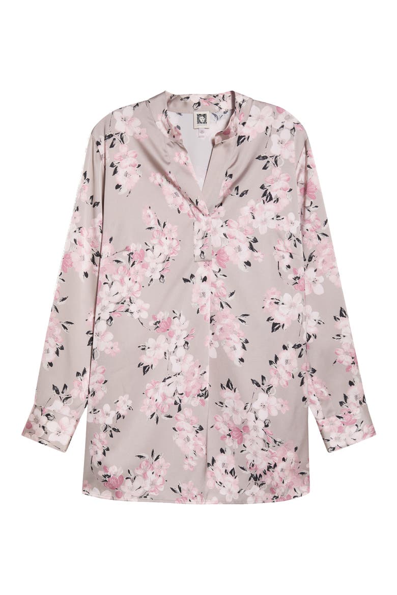 Floral Print Popover Top, Alternate, color, PORCINI MULTI