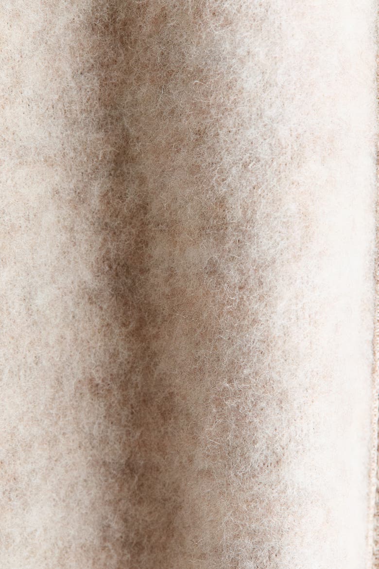 Wool-blend Fleece Cardigan, Alternate, color, Light beige