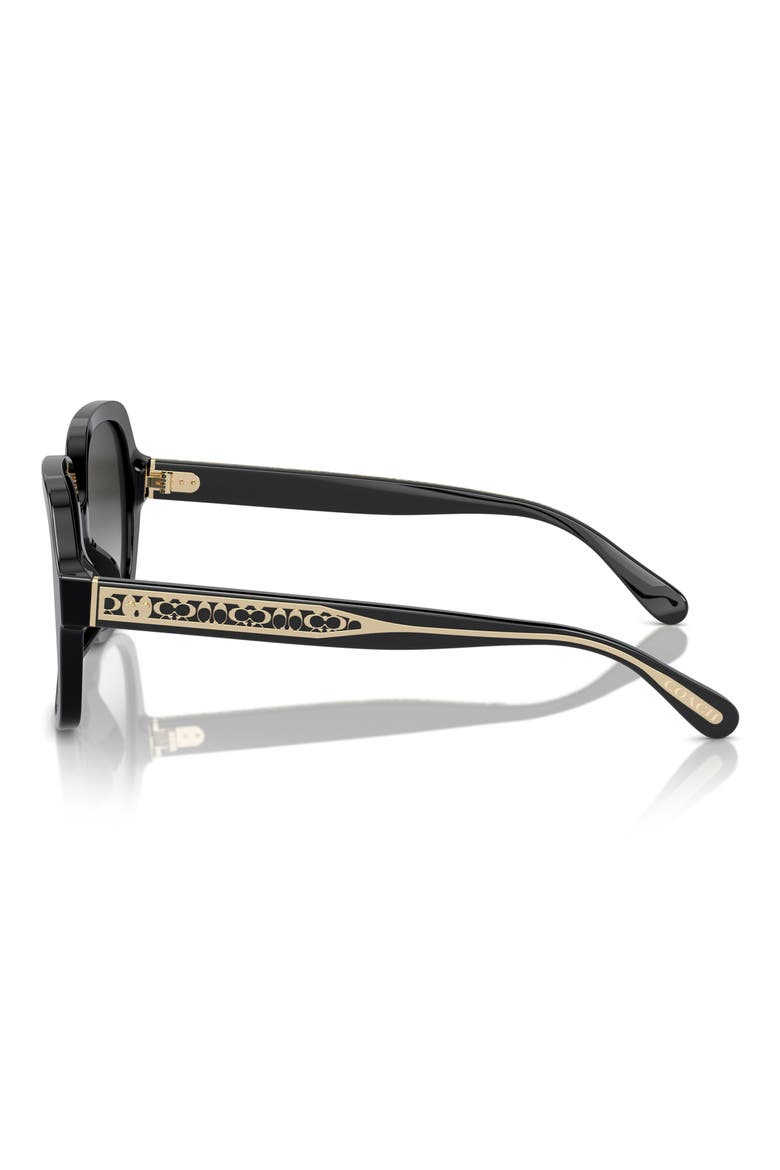 54mm Square Gradient Sunglasses, Alternate, color, BLACK