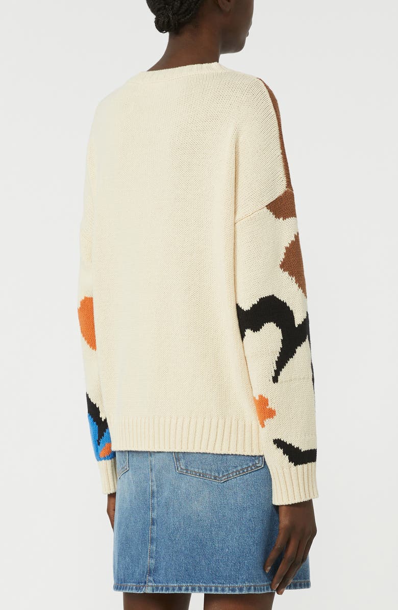 Weekend Max Mara Celebre Floral Oversize Sweater, Alternate, color, Ivory Multi
