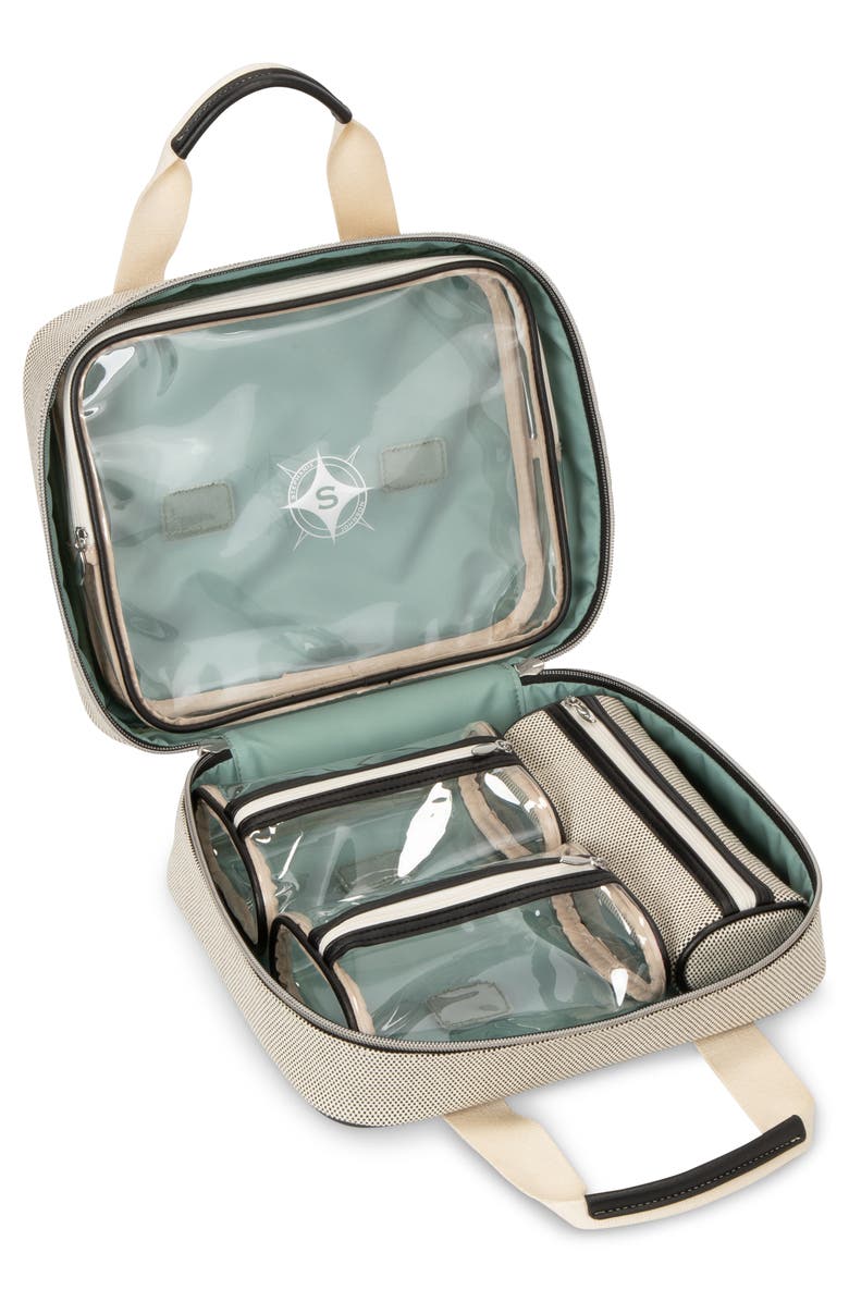 Stephanie Johnson Tropea Onyx Martha Large Brief Makeup Case, Alternate, color, Black