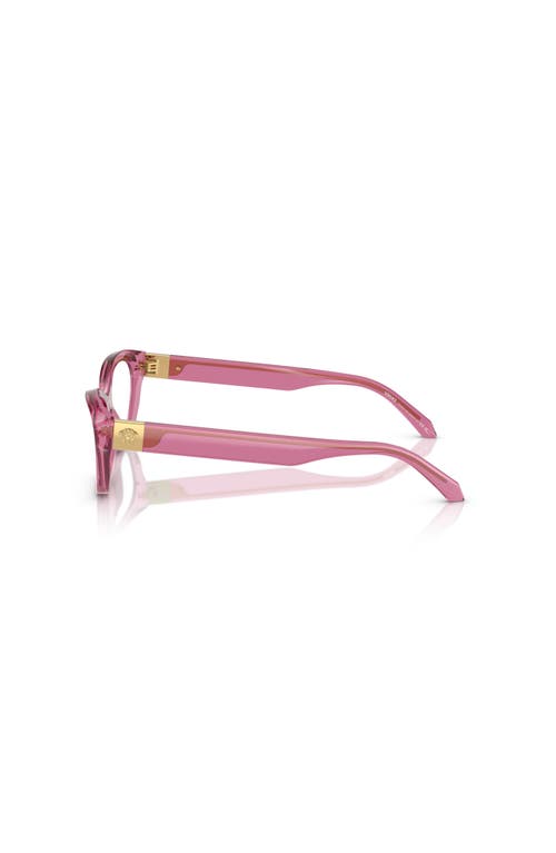 Versace 53mm Cat Eye Optical Glasses In Pink
