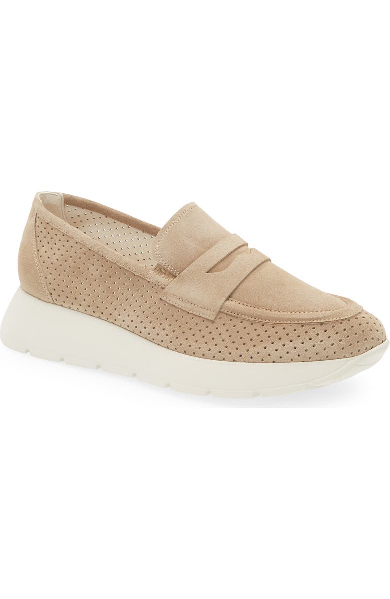 Paul Green Alexa Platform Loafer, Main, color, Grain Soft Suede