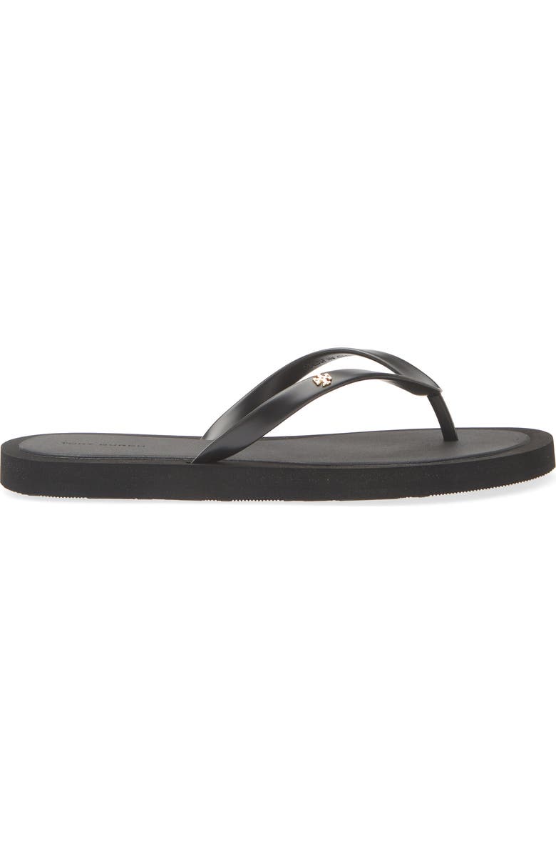Tory Burch Kira Flip Flop, Alternate, color, Perfect Black / Gold