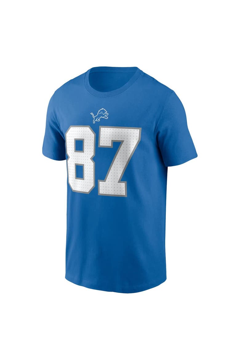 Men's Nike Sam LaPorta Blue Detroit Lions Name & Number T-Shirt, Alternate, color, Blue