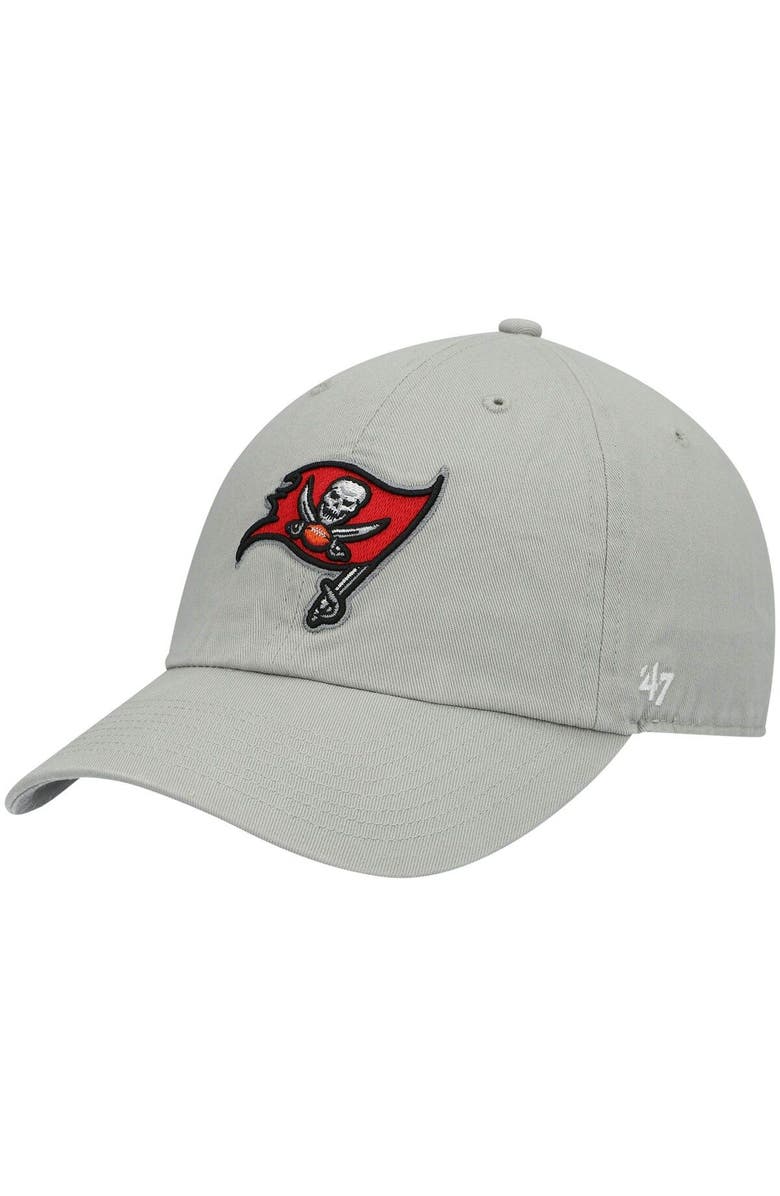 '47 Men's '47 Gray Tampa Bay Buccaneers Clean Up Adjustable Hat, Main, color,