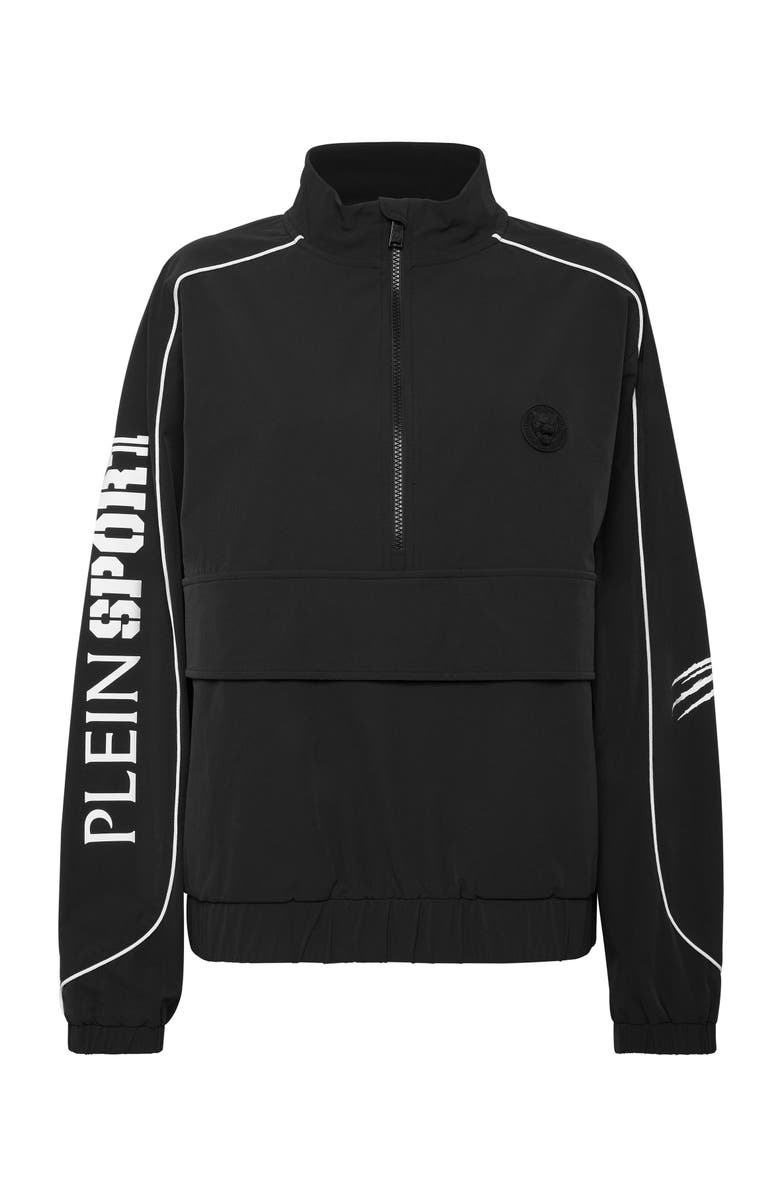 PLEIN SPORT Nylon Piping Anorak Ls Scratch Women, Main, color, Black