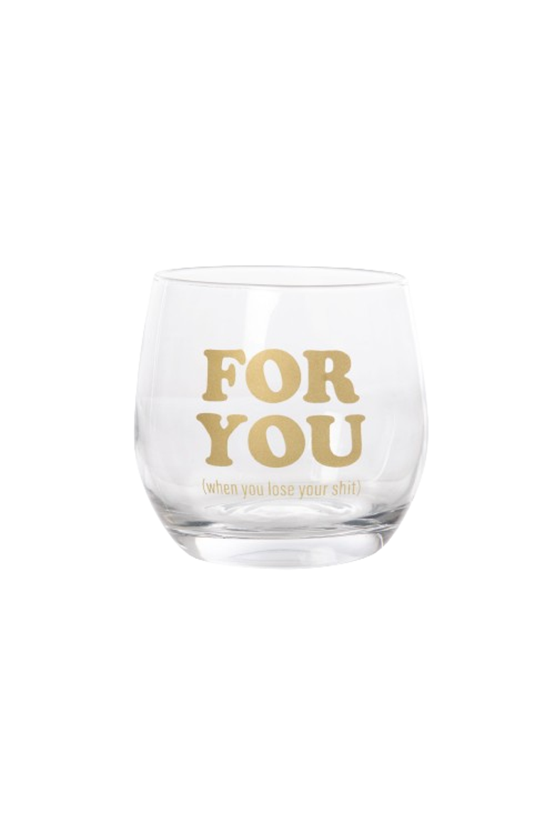For Me/You Mini Glasses Set of 2 Glass Clear 10 oz, Alternate, color, Clear