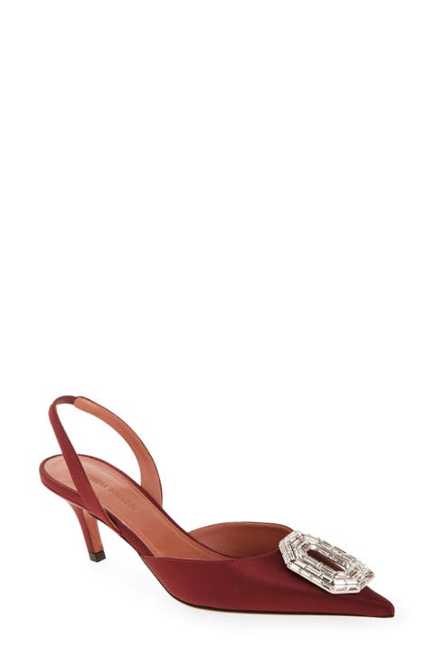 Camelia Crystal Buckle Slingback Pump (Women)