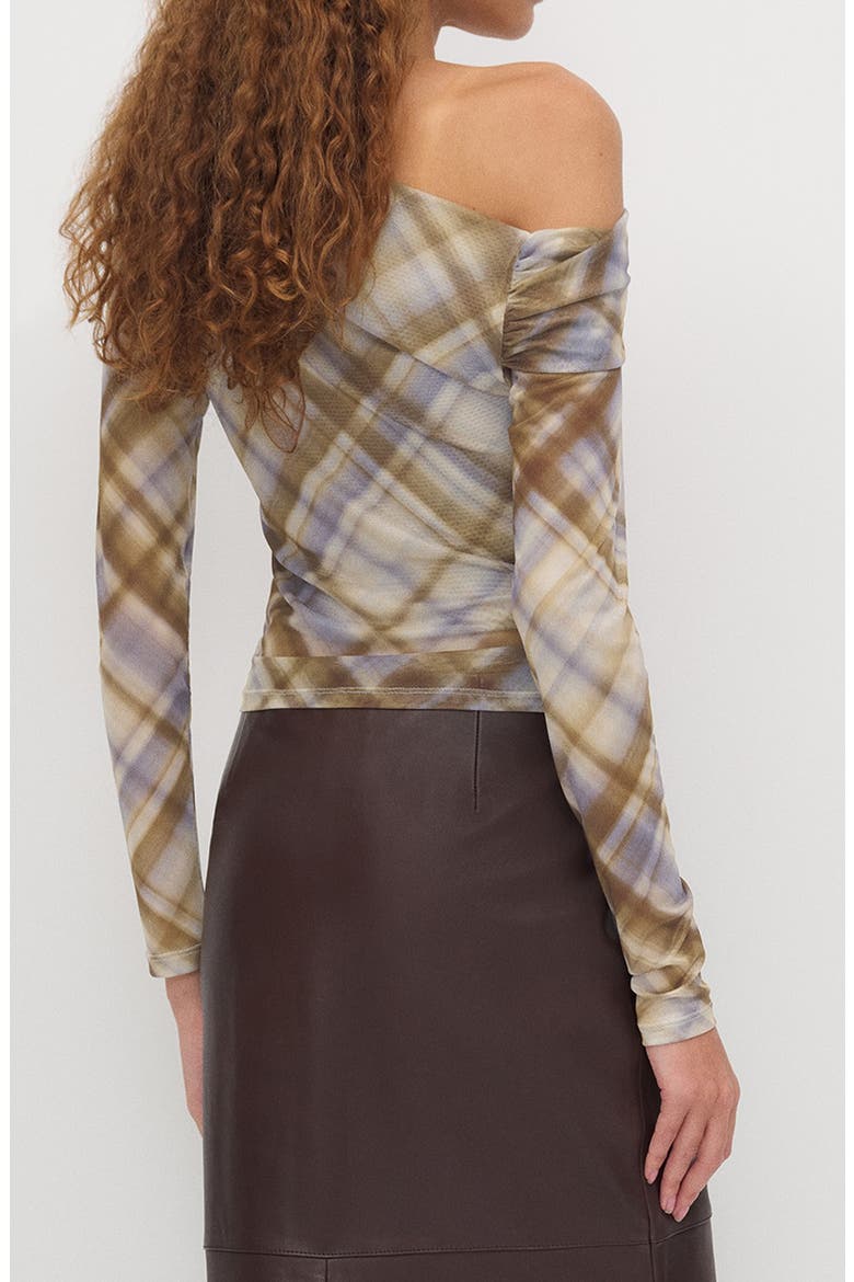 Elio Cowl Neck Top, Alternate, color, WHISPER PLAID