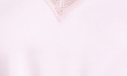 Ookie & Lala Lace Trim V-neck Satin Tank In Light Pink