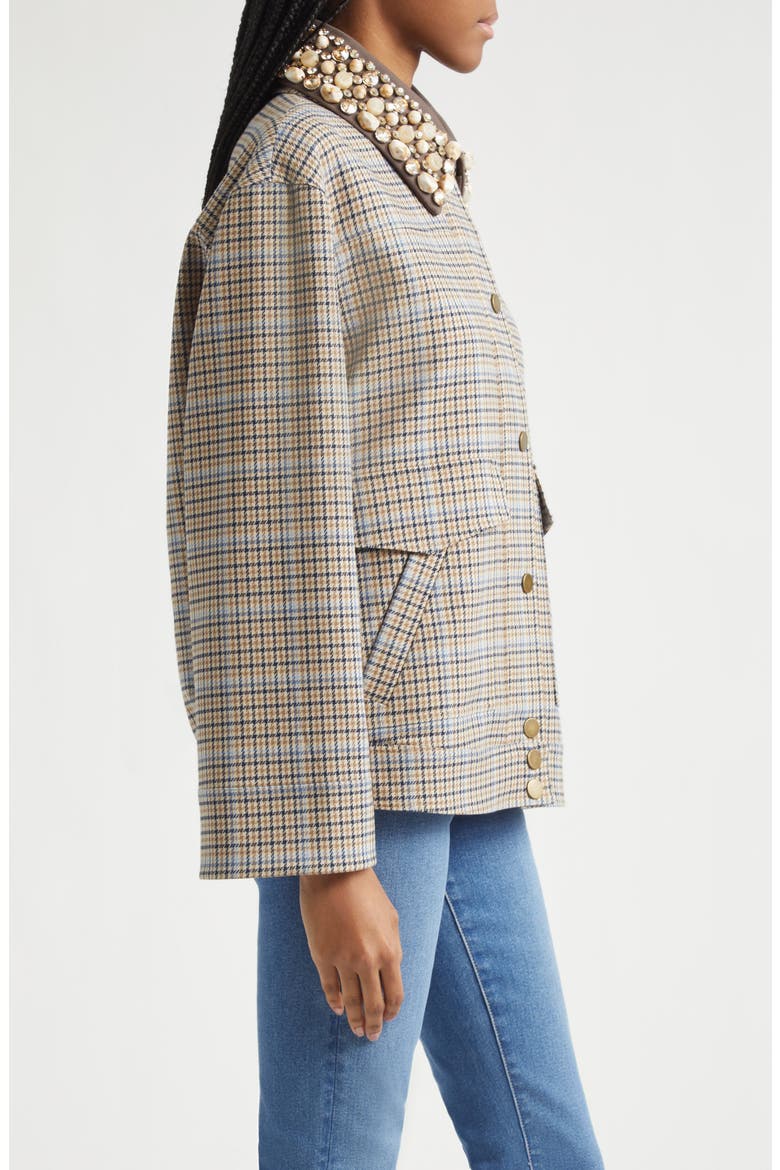 Kasper Plaid Chore Jacket, Alternate, color, BROWN MULTI