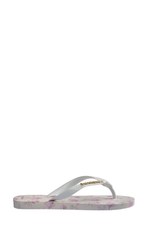 Havaianas X Loveshackfancy Top Ribbon Flip Flop In Beige