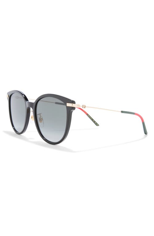 Gucci 56mm Square Sunglasses In Black Gold Grey