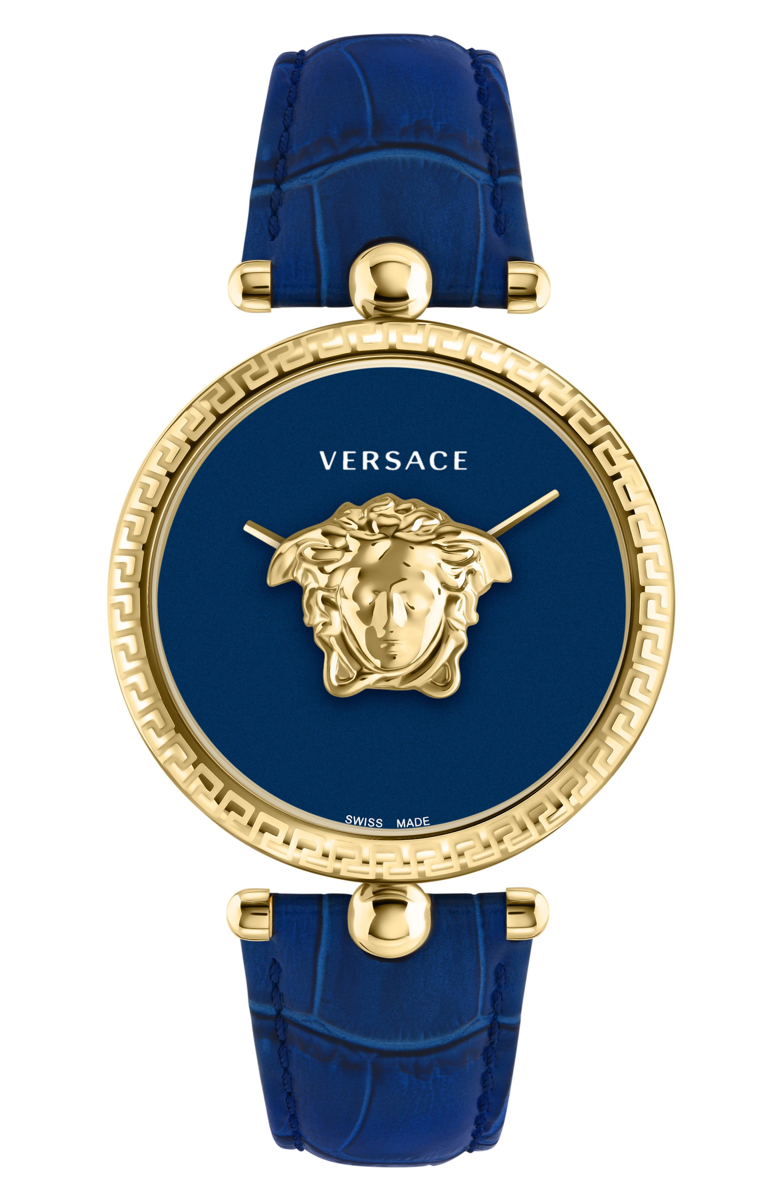 Versace Palazzo Empire Two Hand Quartz Leather Strap Watch, 39mm