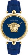 Versace Palazzo Empire Two Hand Quartz Leather Strap Watch, 39mm