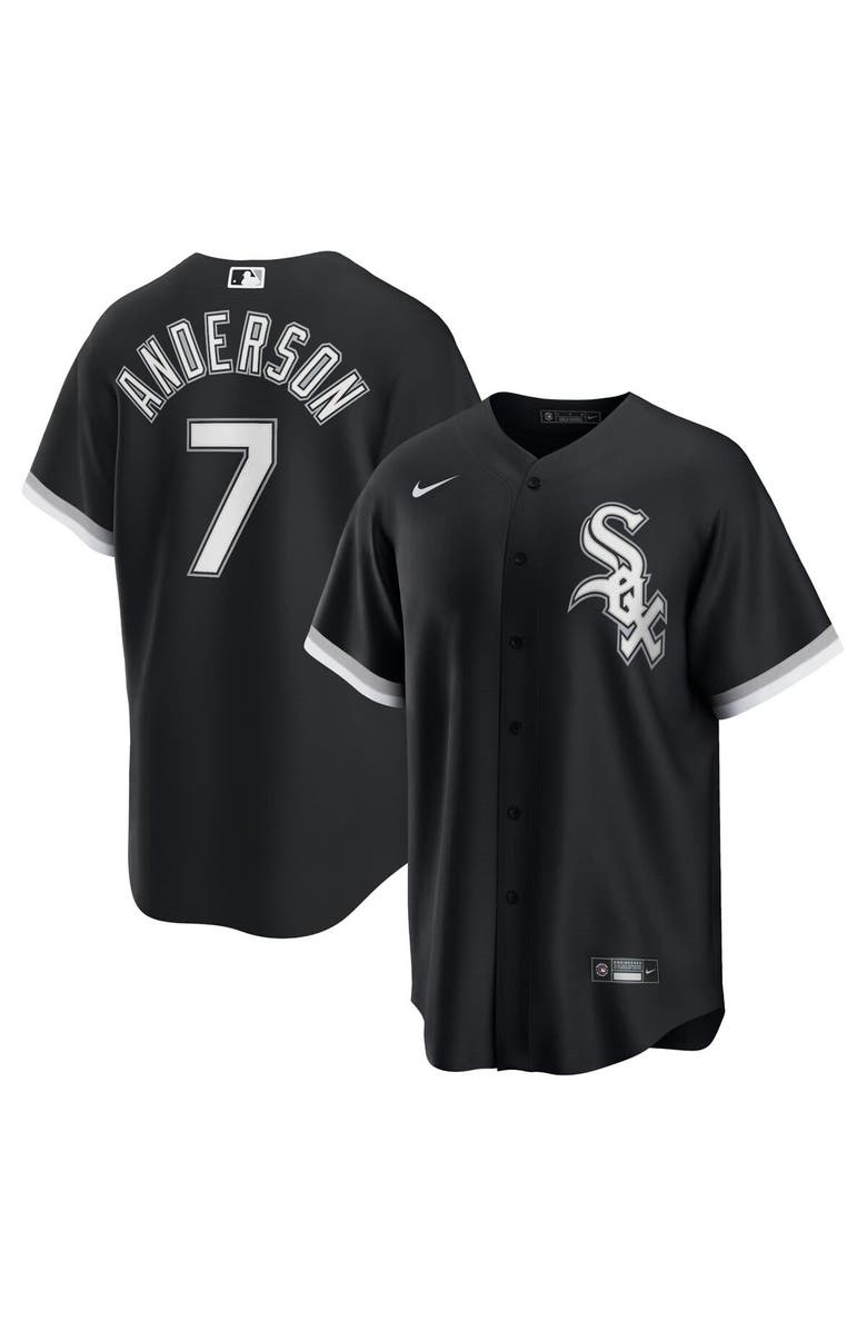 Nike Men's Nike Tim Anderson Black Chicago White Sox Alternate Replica Player Jersey, Main, color, 