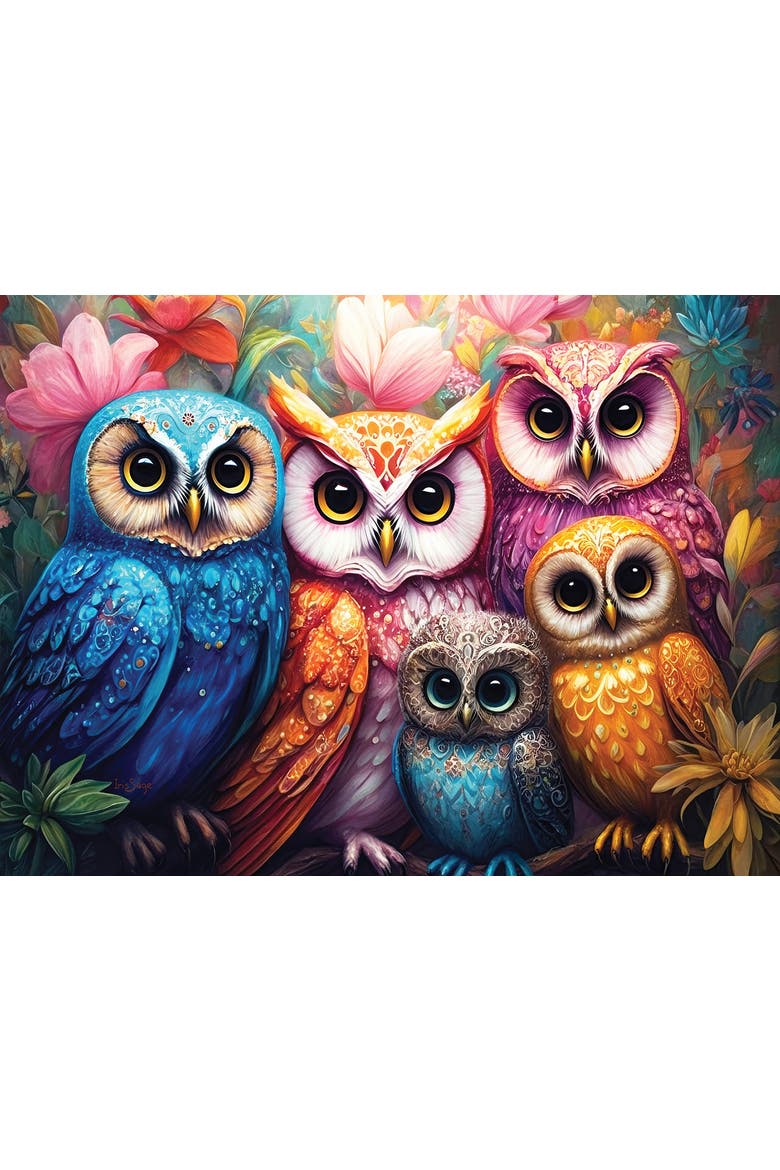 Whimsical Owls 1000 piece Jigsaw Puzzle for Adults, Alternate, color, Multicolor