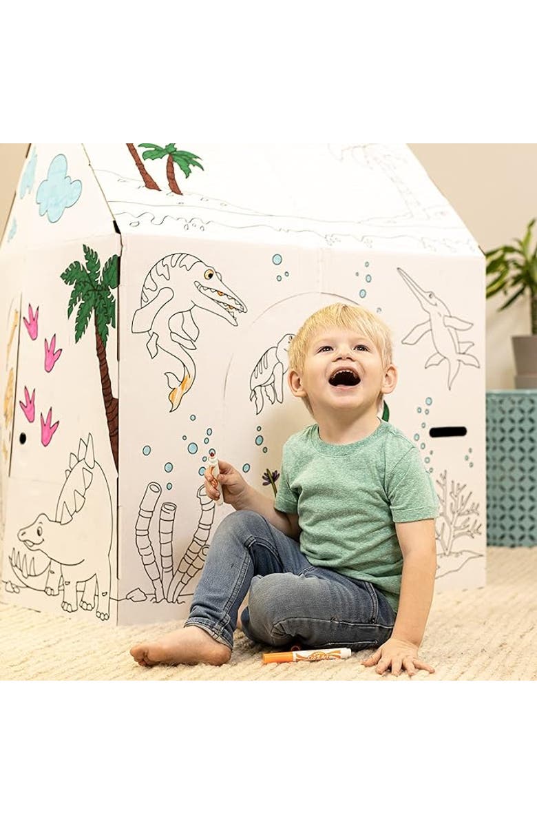 Easy Playhouse Dinosaur House Kids Art & Craft kit, Alternate, color, Multicolored