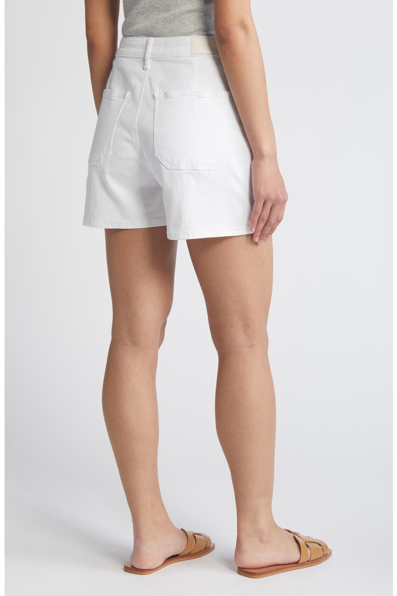 Kylie High Waist Twill Shorts, Alternate, color, WHITE FEATHER BLUE
