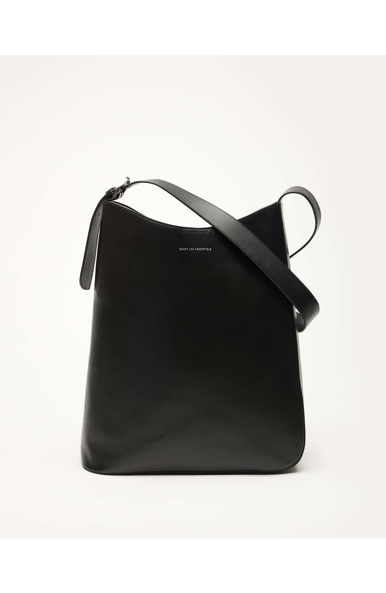 Want Les Essentiels Arch XL Smooth Leather Shoulder Bag, Main, color, Black