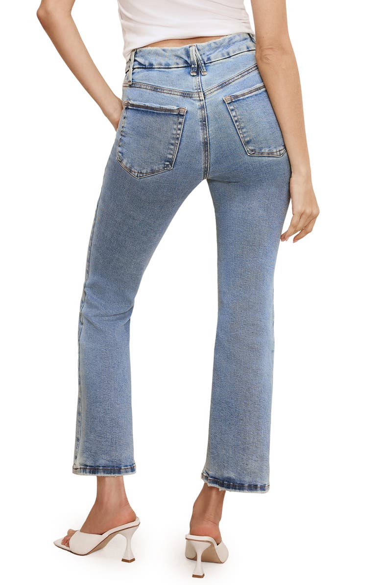 Good American Good Legs Crop Bootcut Jeans, Alternate, color, Blue