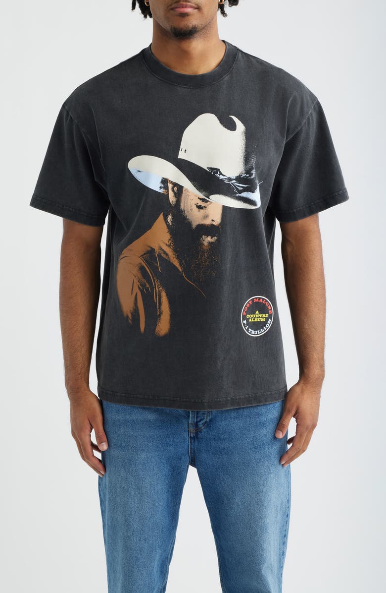 BRAVADO Oversize Post Malone F-1 Trillion Graphic T-Shirt, Main, color, Washed Black