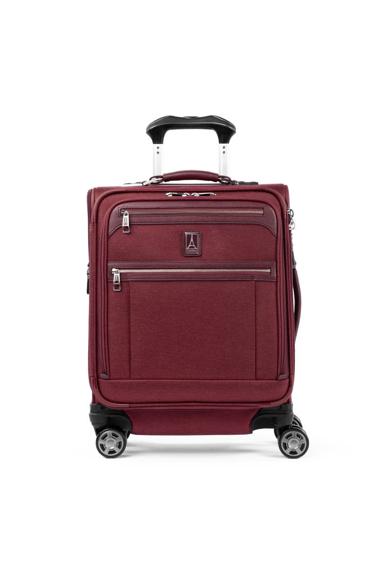 Platinum Elite Softside Expandable 19" Carry On Spinner Luggage, Main, color, Bordeaux Red