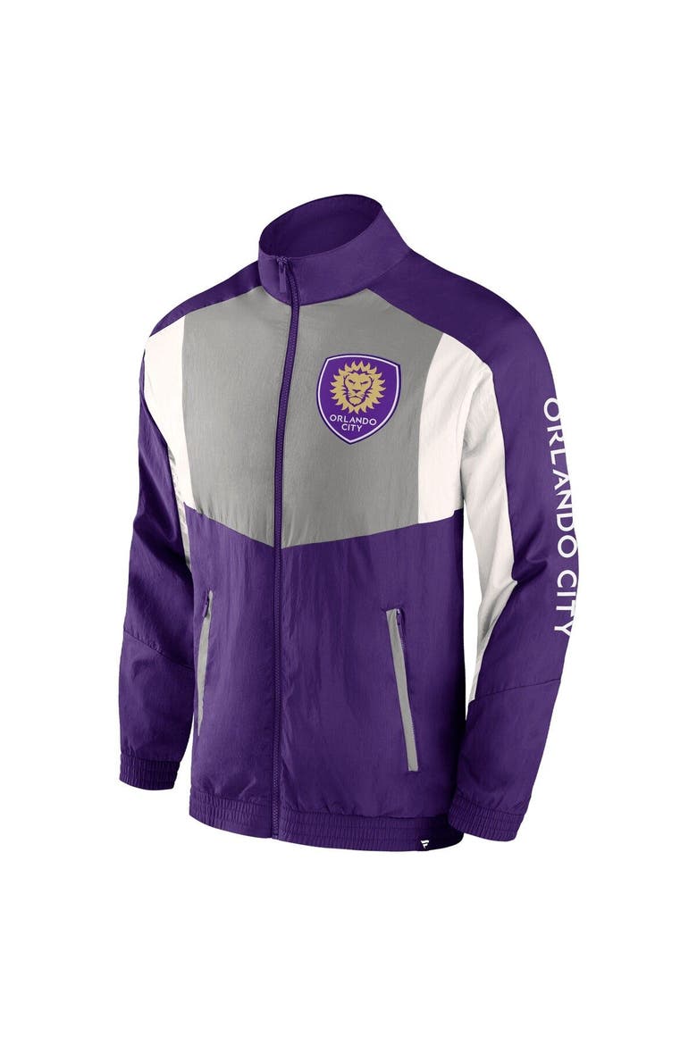 Men's Fanatics Branded  Purple Orlando City SC Net Goal Raglan Full-Zip Track Jacket, Alternate, color, Purple