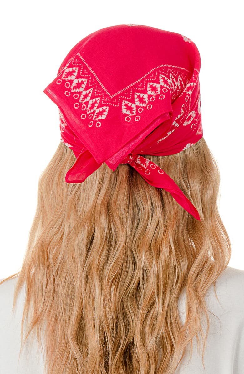 Nicole Miller Tie Dye Bandana, Alternate, color, Pink