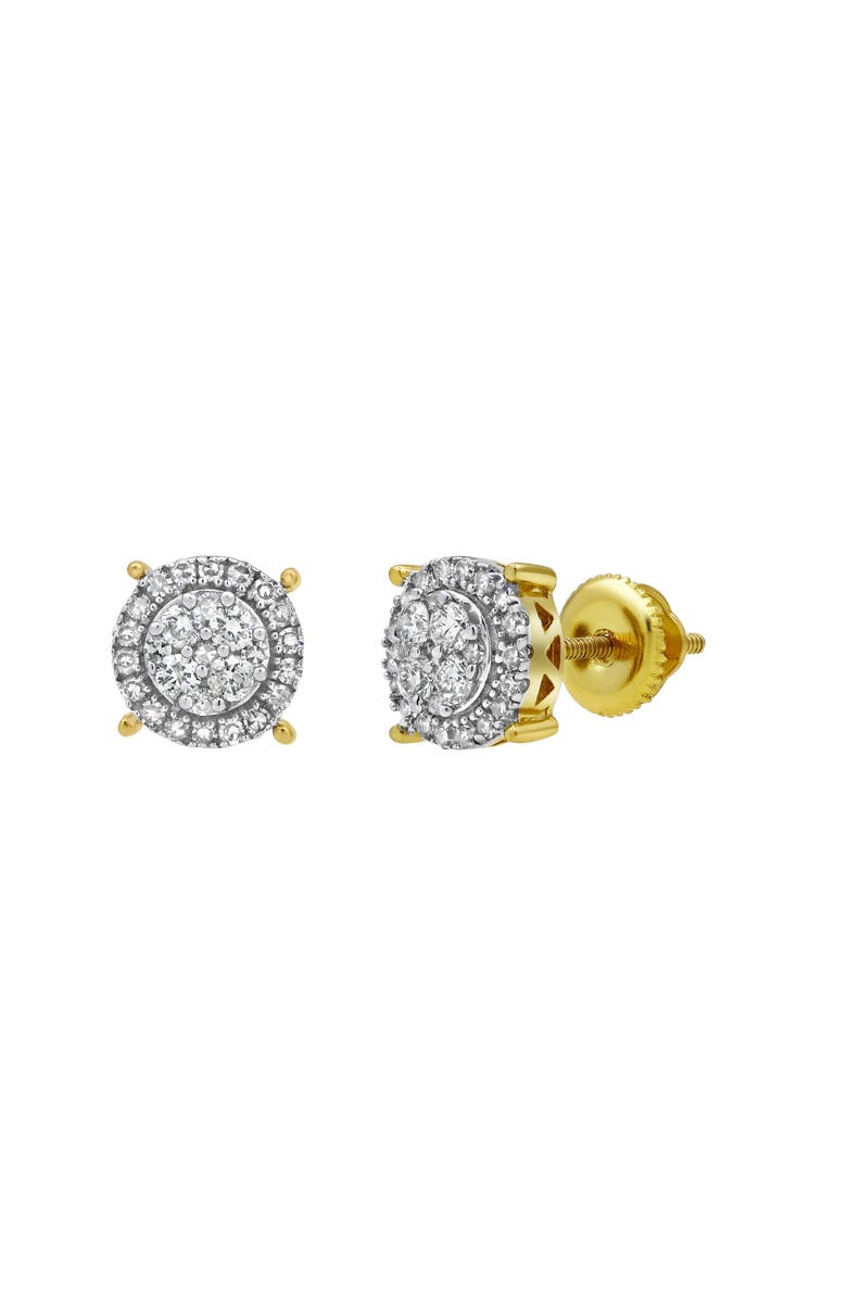 LuvMyJewelry Dreamcatcher Deluxe 14K Yellow Gold Diamond Stud Earrings - 0.33ct., Main, color, 14K Yellow Gold